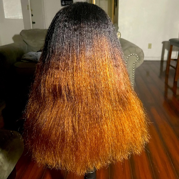 ⭐️⭐️SOLD⭐️⭐️100% KINKY STRAIGHT OMBRE HUMAN HAIR WIG!!⭐️⭐️ - Picture 5 of 6